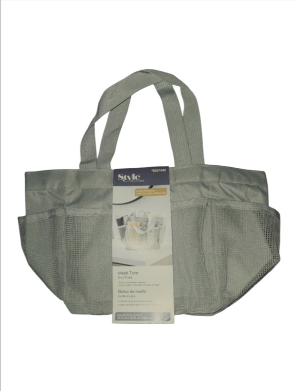Style Selections Mesh Tote Bag- Gray NWT